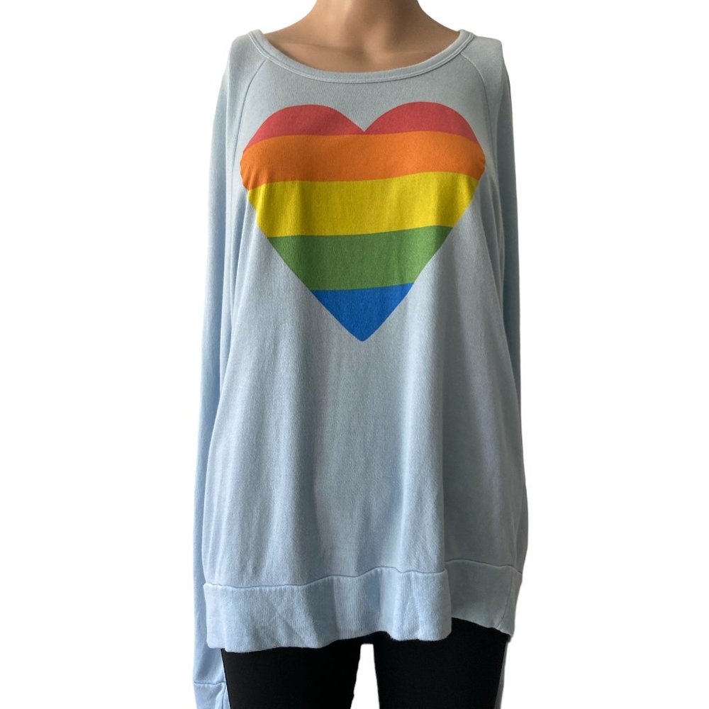 Sundry Rainbow Baby Blue Size 1 Sweatshirt